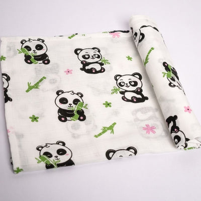 Ultra - Soft Muslin Baby Swaddle - Set of 5 | GOTS Certified – Baby Swaddle on Brown Living™. SKU: SWADOWLGFELPANRNB5. Img 3.