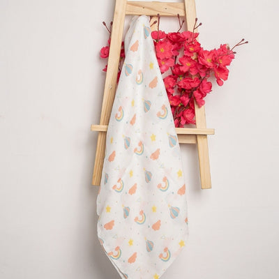 Ultra - Soft Muslin Baby Swaddle - Set of 5 | GOTS Certified – Baby Swaddle on Brown Living™. SKU: SWADOWLGFELPANRNB5. Img 6.