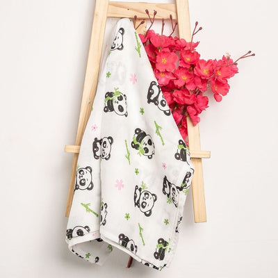 Ultra - Soft Muslin Baby Swaddle - Set of 5 | GOTS Certified – Baby Swaddle on Brown Living™. SKU: SWADOWLGFELPANRNB5. Img 5.