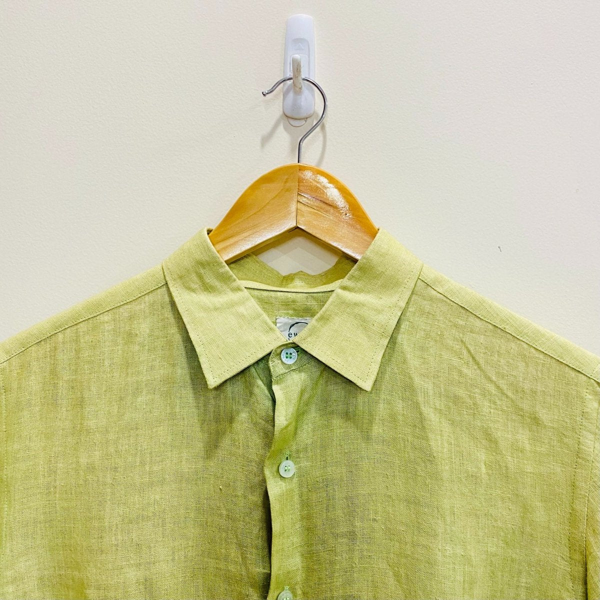 Green Embroidered Hemp Shirt | Verified Sustainable by Brown Living™