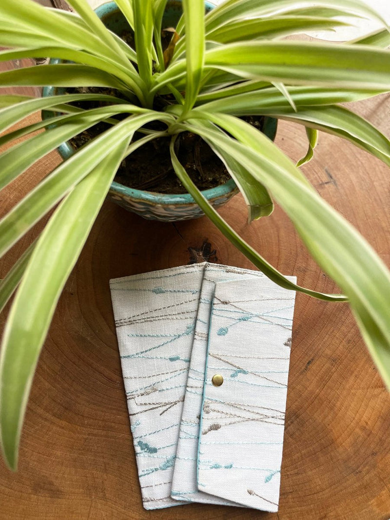 Grey & Blue Branches Money Envelope | Verified Sustainable by Brown Living™