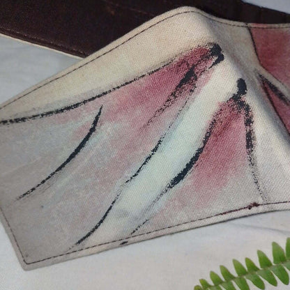 Grey & Red Fabric Wallet | Handcrafted & Unisex | Verified Sustainable by Brown Living™