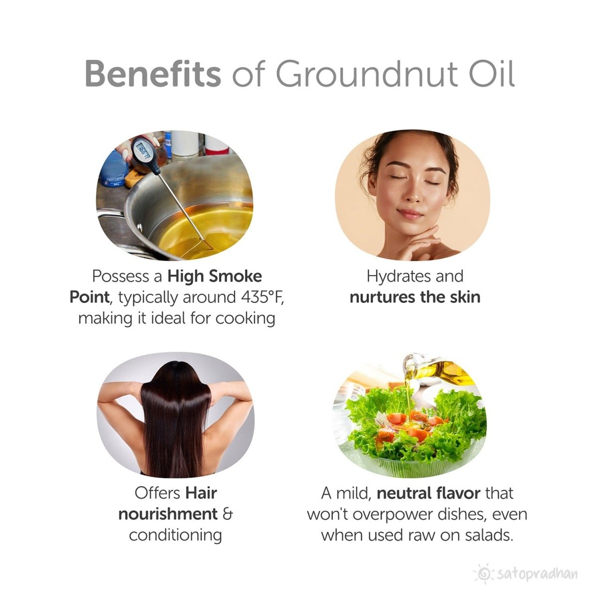 Groundnut Oil 1000ml - Organic, Cold - Pressed, Virgin Oil | Verified Sustainable by Brown Living™