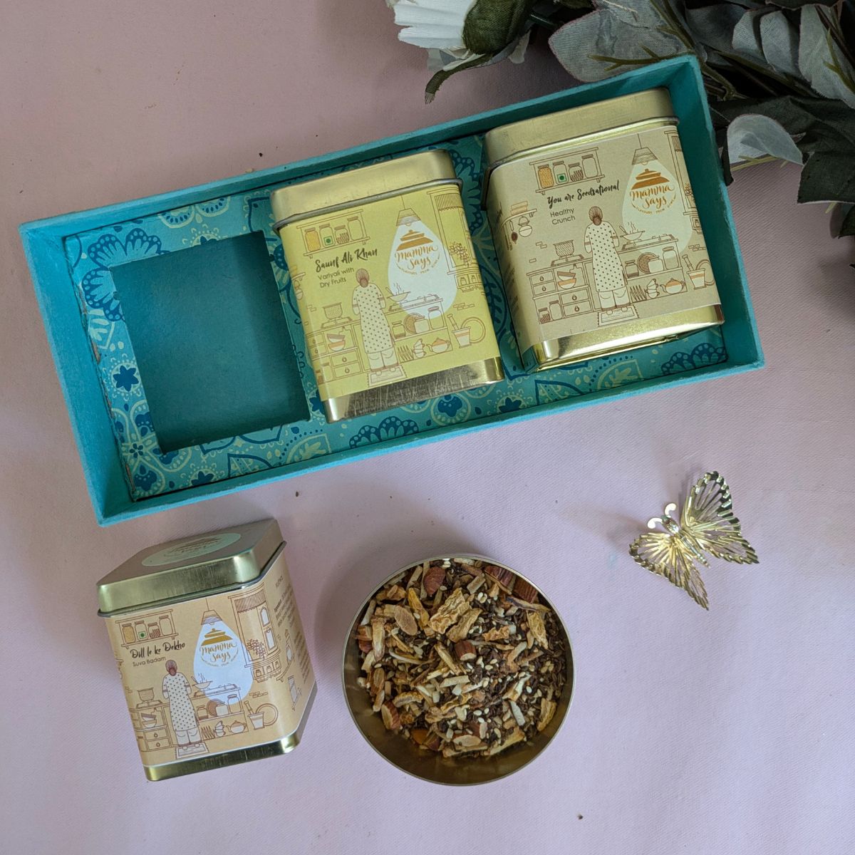 Gujarati Mukhwas Gift Box – Variyali, Suva & Jawas | Verified Sustainable by Brown Living™