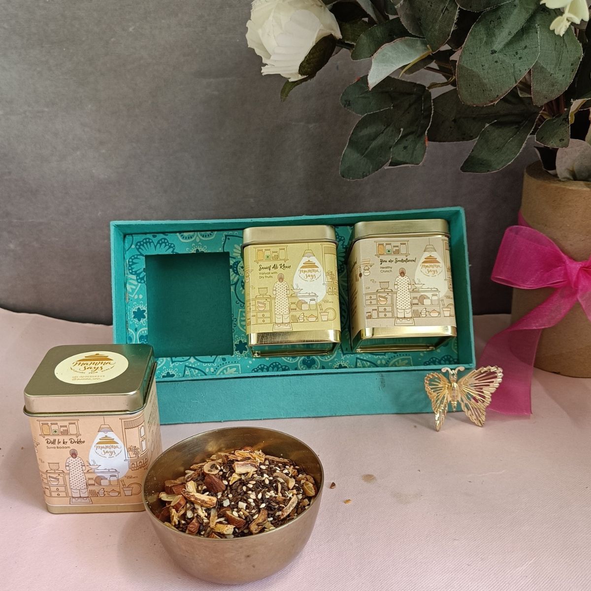 Gujarati Mukhwas Gift Box – Variyali, Suva & Jawas | Verified Sustainable by Brown Living™