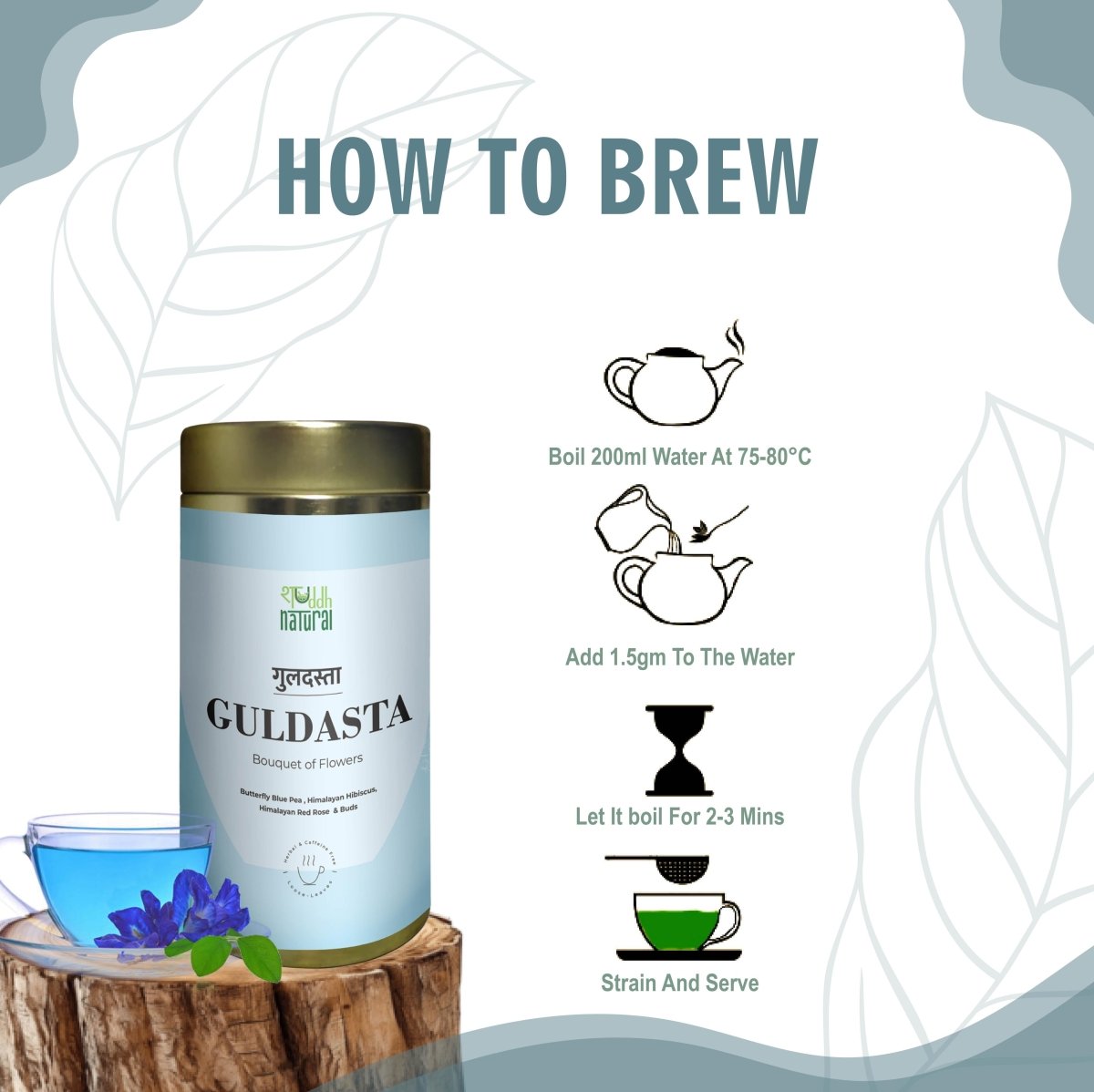 Guldasta I Floral Tea - 30 Cups | Verified Sustainable by Brown Living™