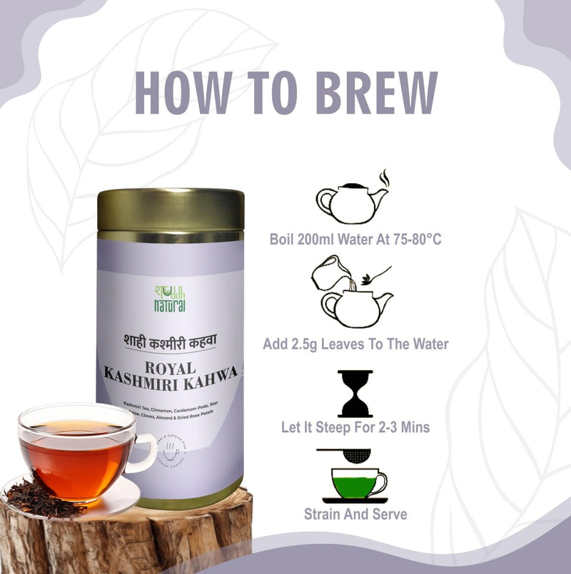 Gut Detox Tea | Kashmiri Kahwa I Immunity Booster I 75 Gms | Verified Sustainable by Brown Living™