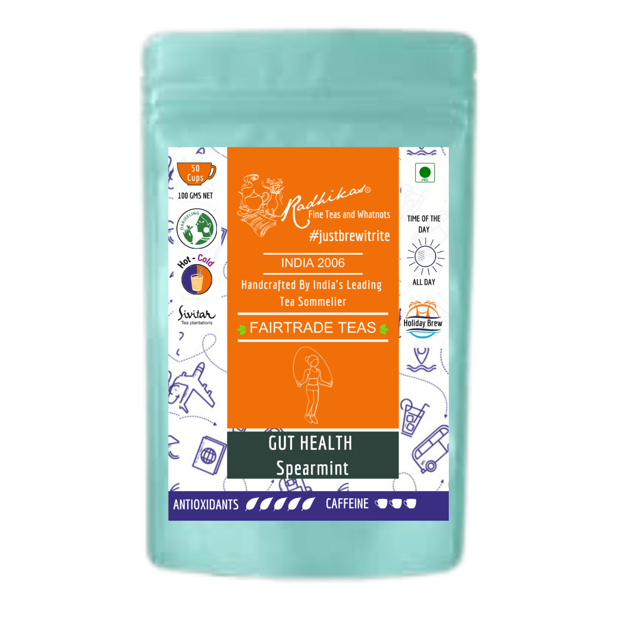 Gut Health Spearmint Darjeeling Leaf to Enhance Your Mood and Focus | Verified Sustainable by Brown Living™