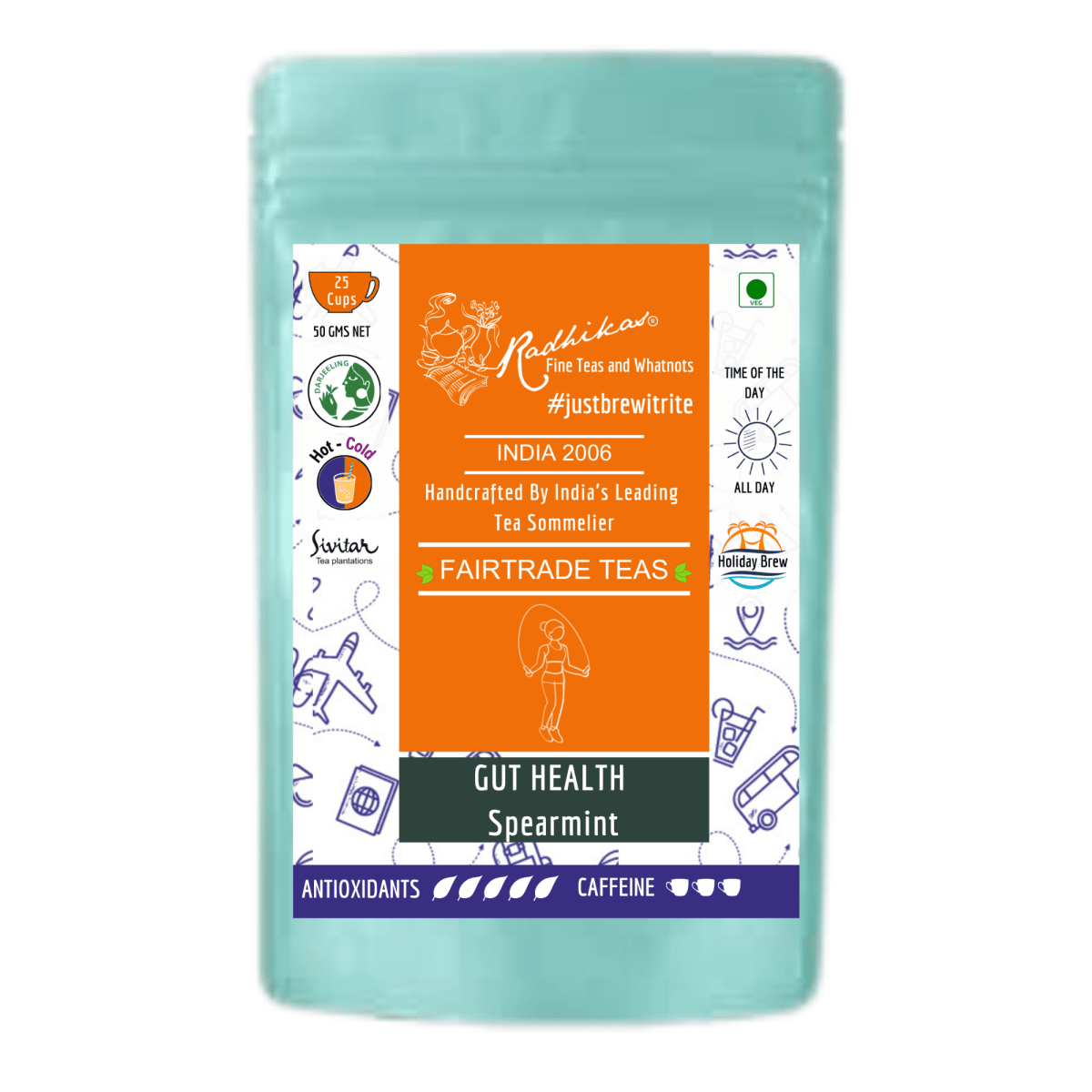 Gut Health Spearmint Darjeeling Leaf to Enhance Your Mood and Focus | Verified Sustainable by Brown Living™