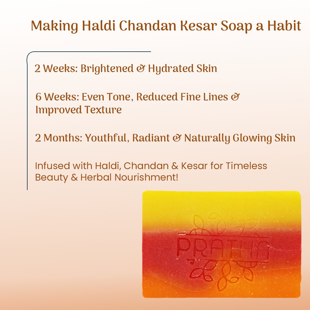 Haldi - Chandan - Kesar | Cold Process Handmade Soap | Verified Sustainable by Brown Living™