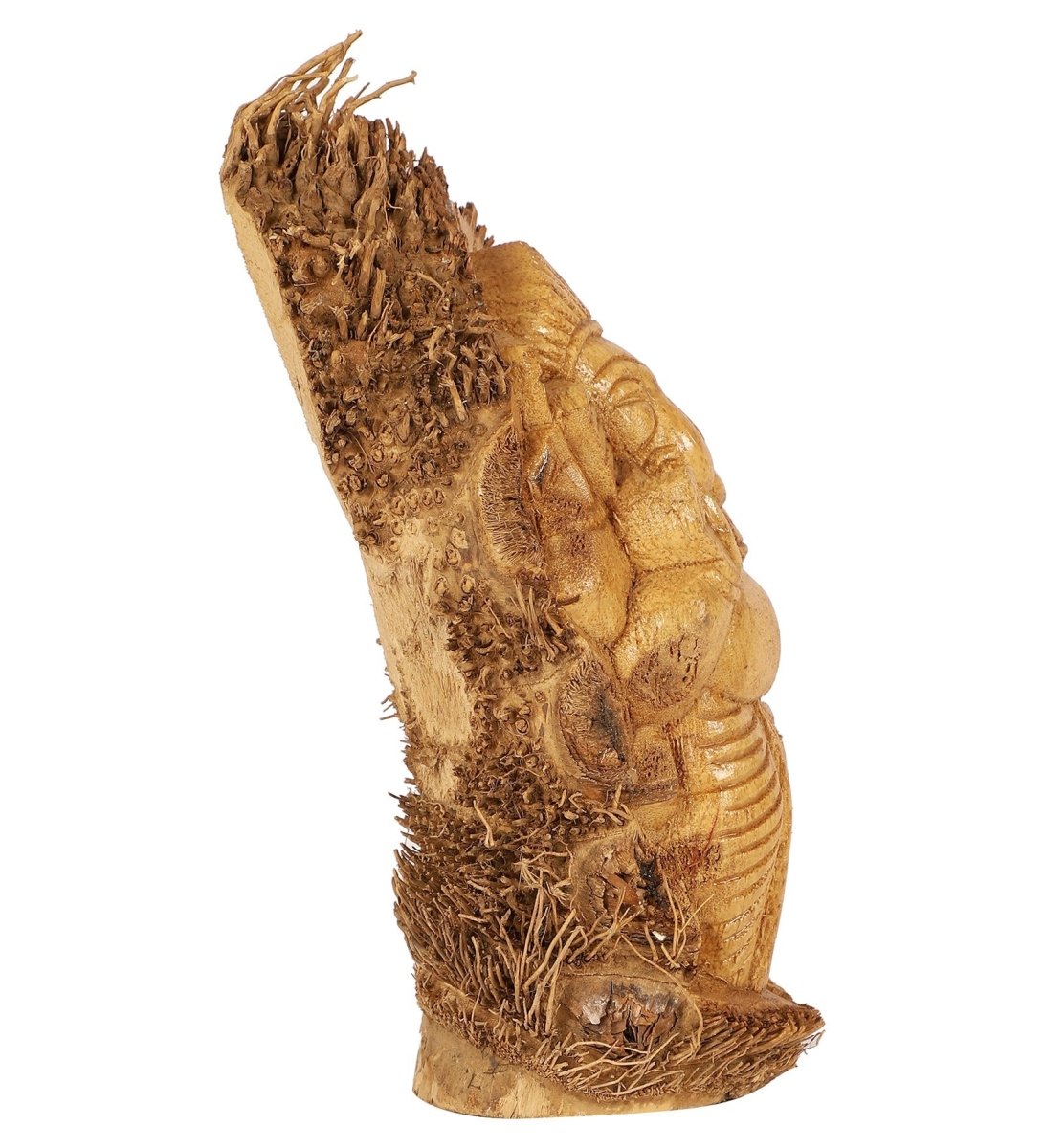 Hand - Carved Bamboo Root Idol – Ganesh | Verified Sustainable by Brown Living™