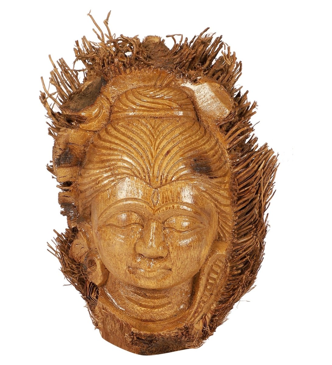 Hand - Carved Bamboo Root Idol – Shiva | Verified Sustainable by Brown Living™