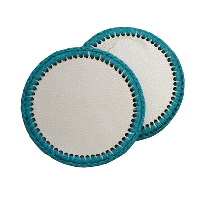 Hand Made Turquoise Table Coaster Set of - 4 – Coasters by Aradhana Shop available on Brown Living™. . SKU: COT20. Img 2.