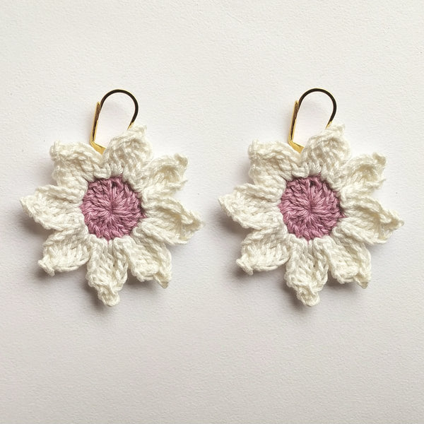 Handcrafted Crochet Star Earrings – Lavender | Verified Sustainable by Brown Living™