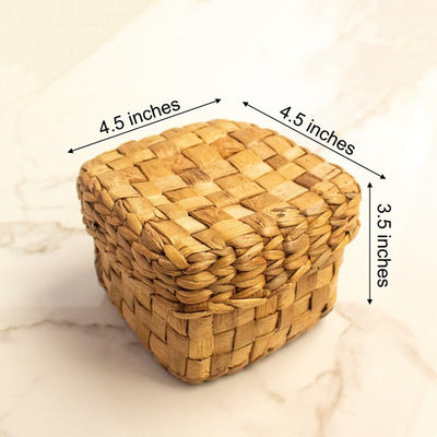 Handcrafted Cube Box – Minimal Wooden Storage for Everyday Use – Baskets & Boxes on Brown Living™. SKU: SC0107. Img 3.