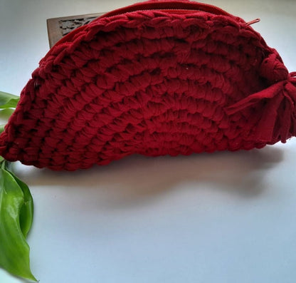 Handcrafted Fabric Crochet Clutch | Verified Sustainable by Brown Living™