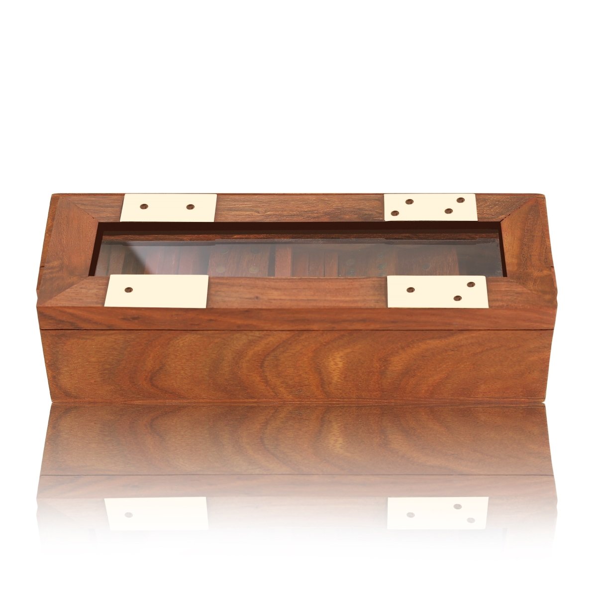 Handcrafted Wooden Domino Game with Storage Box | Verified Sustainable by Brown Living™