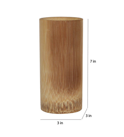 Handmade Bamboo Juice Glass with Straw – 7 Inch (Set of 2) – Kitchen Organizers on Brown Living™. SKU: SK - BGL - TD - 07 - BF. Img 2.