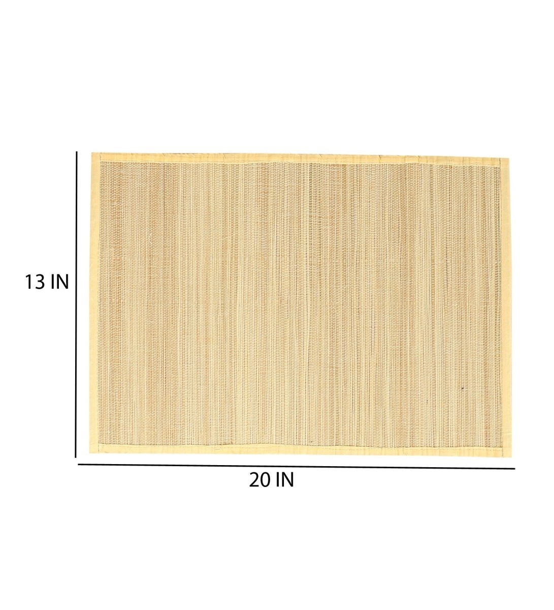 Handmade Bamboo Plain Dining Mat – Set of 13 | Verified Sustainable by Brown Living™