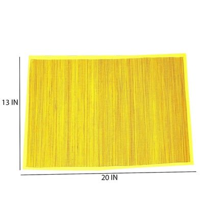 Handmade Bamboo Plain Placemats – Set of 6 – Table Linens on Brown Living™. SKU: SK - BPM - RG - 06 - YL. Img 8.