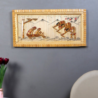 Handmade Bamboo Rectangular Wall Hanging – Medium Sized – Wall Decor on Brown Living™. SKU: SK - BWH - FC - 01 - NR. Img 1.