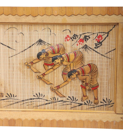 Handmade Bamboo Rectangular Wall Hanging – Medium Sized – Wall Decor on Brown Living™. SKU: SK - BWH - FC - 01 - NR. Img 2.