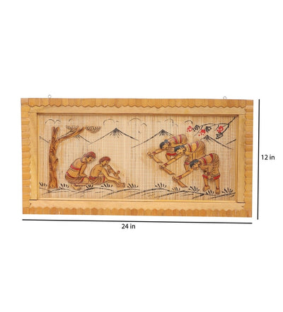 Handmade Bamboo Rectangular Wall Hanging – Medium Sized – Wall Decor on Brown Living™. SKU: SK - BWH - FC - 01 - NR. Img 3.