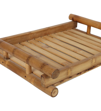 Handmade Bamboo Tray – Kitchen Organizers on Brown Living™. SKU: SK - BTR - ST - 01 - NT. Img 2.