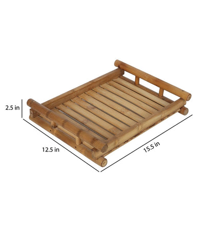Handmade Bamboo Tray – Kitchen Organizers on Brown Living™. SKU: SK - BTR - ST - 01 - NT. Img 4.
