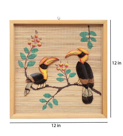 Handmade Bamboo Wall Hanging – Pair of Hornbill – Wall Decor on Brown Living™. SKU: SK - BWH - PH - 01 - NS. Img 3.