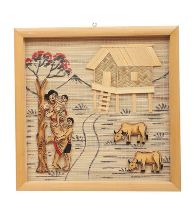 Handmade Bamboo Wall Hanging – Small – Wall Decor on Brown Living™. SKU: SK - BWH - MC - 01 - NS. Img 1.