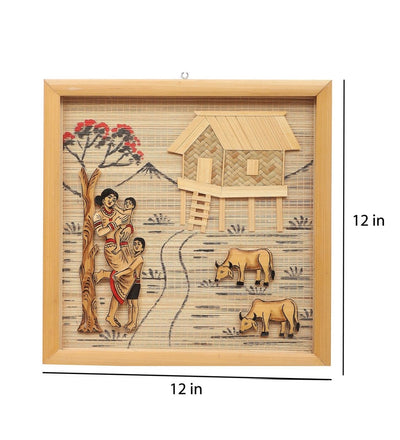 Handmade Bamboo Wall Hanging – Small – Wall Decor on Brown Living™. SKU: SK - BWH - MC - 01 - NS. Img 3.