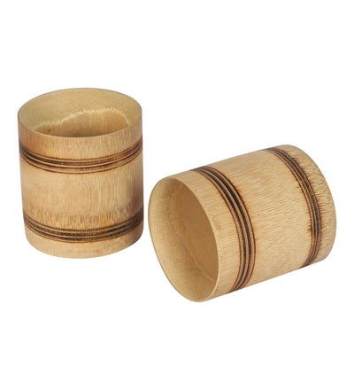Handmade Bamboo Whiskey Glass with Smoked Finish (Set of 2) – Kitchen Organizers on Brown Living™. SKU: SK - BWC - CD - 02 - SW. Img 4.