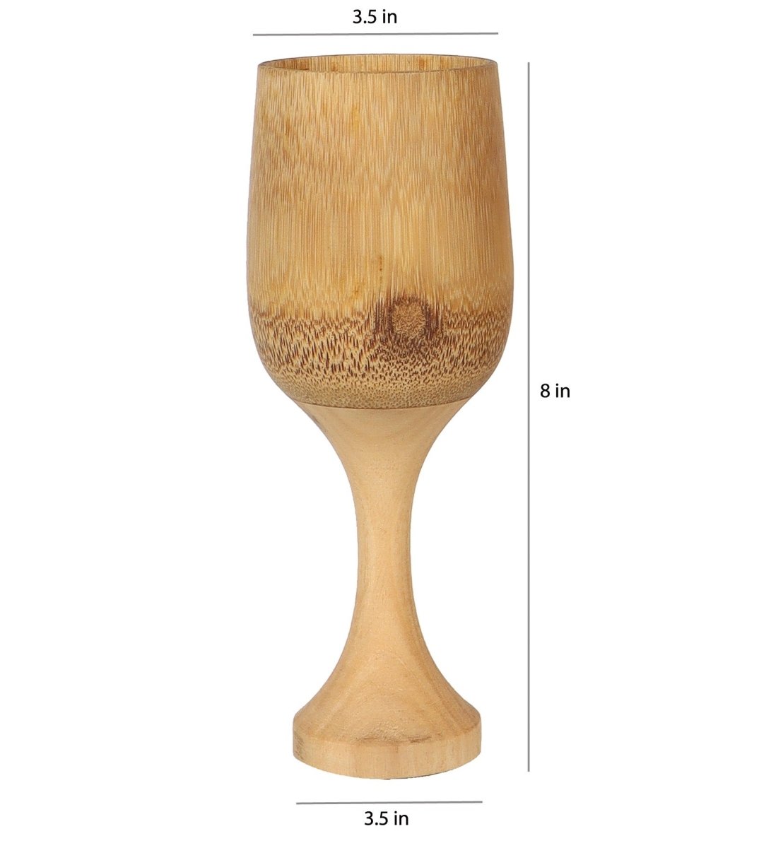 Handmade Bamboo Wine Glass (Set of 2) | Verified Sustainable by Brown Living™