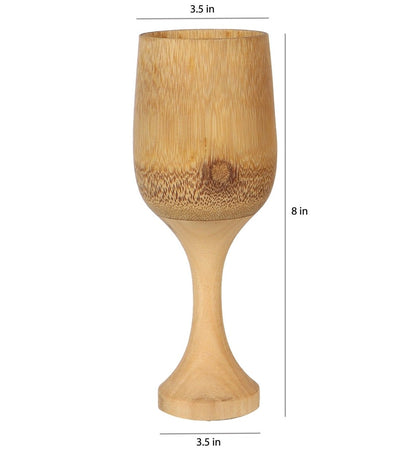 Handmade Bamboo Wine Glass (Set of 2) | Verified Sustainable by Brown Living™