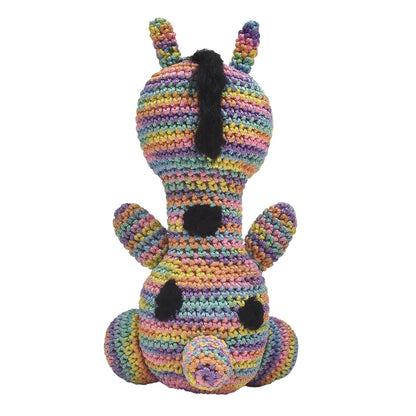 Handmade Multicolour Crochet Giraffe Soft Toy For Babies | Verified Sustainable by Brown Living™