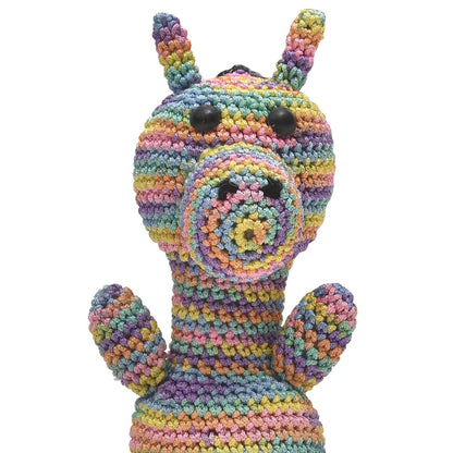 Handmade Multicolour Crochet Giraffe Soft Toy For Babies | Verified Sustainable by Brown Living™