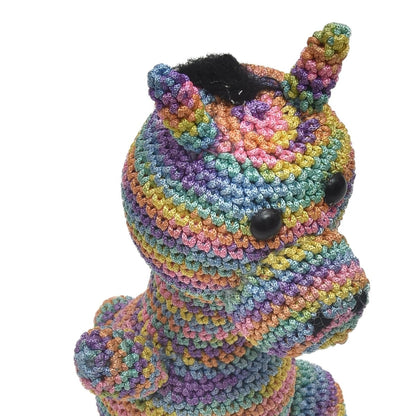 Handmade Multicolour Crochet Giraffe Soft Toy For Babies | Verified Sustainable by Brown Living™