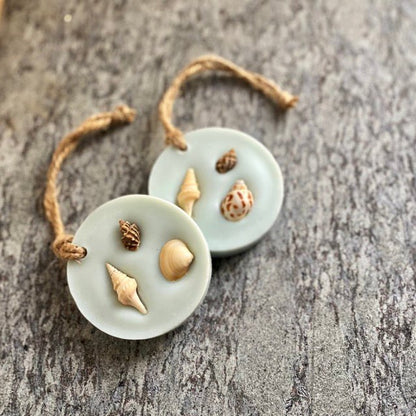 Handmade Ocean Mist Soy Wax Air Freshener with Real Sea Shells | Verified Sustainable by Brown Living™