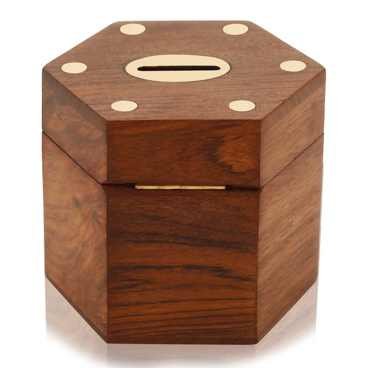 Handmade Wooden Piggy Bank | Verified Sustainable by Brown Living™