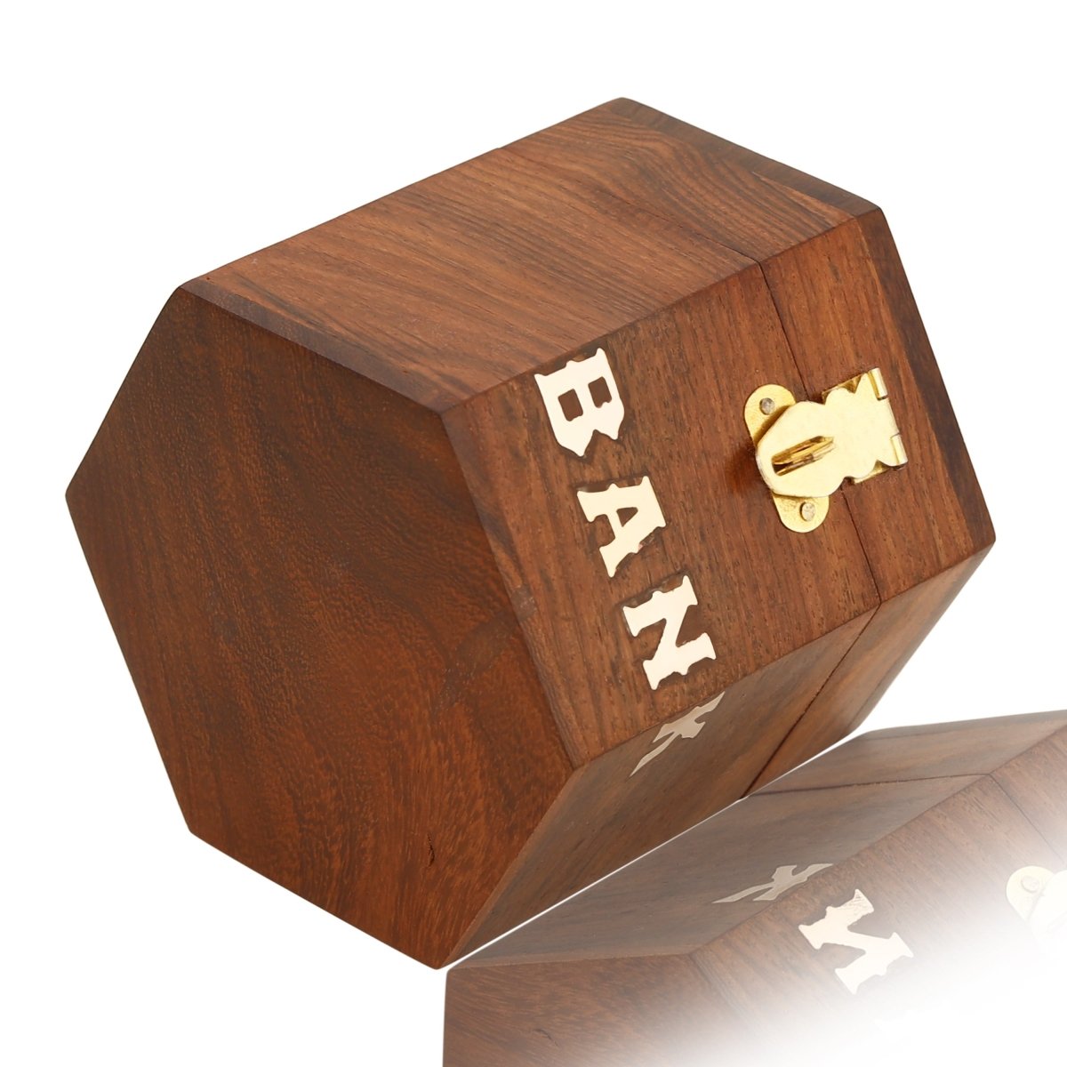 Handmade Wooden Piggy Bank | Verified Sustainable by Brown Living™