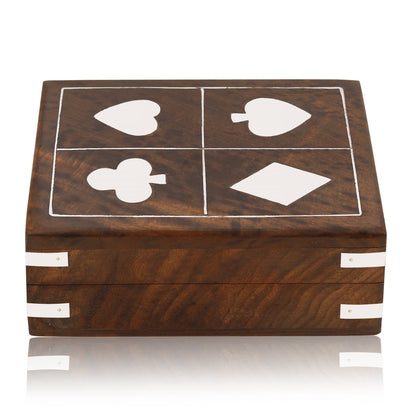 Handmade Wooden Playing Card Storage Box | Verified Sustainable by Brown Living™