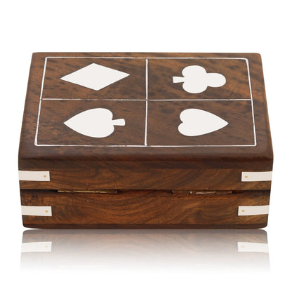 Handmade Wooden Playing Card Storage Box | Verified Sustainable by Brown Living™