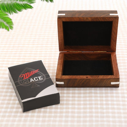 Handmade Wooden Playing Card Storage Box | Verified Sustainable by Brown Living™