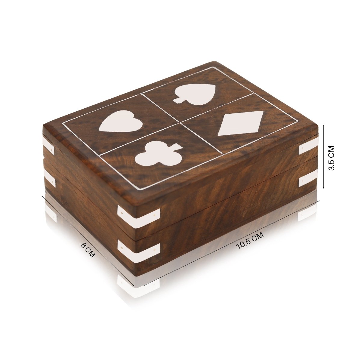 Handmade Wooden Playing Card Storage Box | Verified Sustainable by Brown Living™