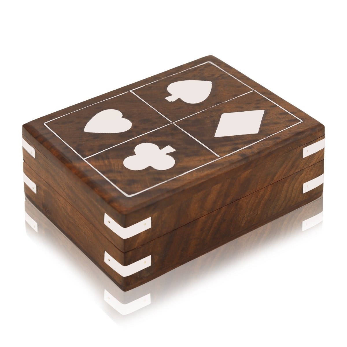 Handmade Wooden Playing Card Storage Box | Verified Sustainable by Brown Living™