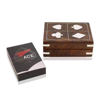 Handmade Wooden Playing Card Storage Box | Verified Sustainable by Brown Living™