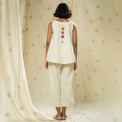Handwoven Khadi Comfort Co - ord Set in Natural Hue | Verified Sustainable by Brown Living™
