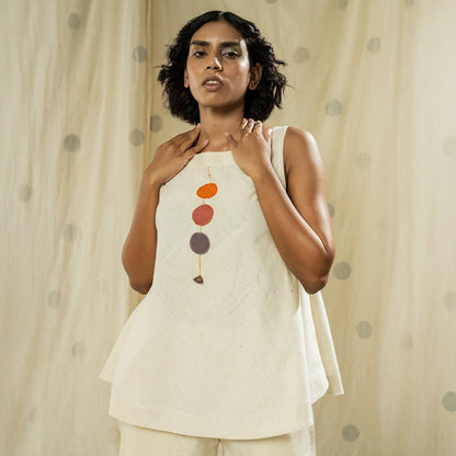Handwoven Khadi Comfort Co - ord Set in Natural Hue | Verified Sustainable by Brown Living™