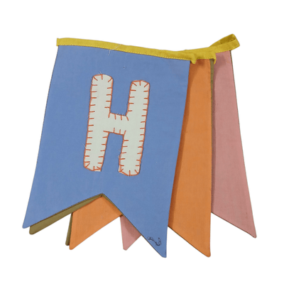 Happy Birthday Swallowtail Flag Bunting – Wall Decor on Brown Living™. SKU: UMW - BUNTING - HB - ST - 01. Img 4.